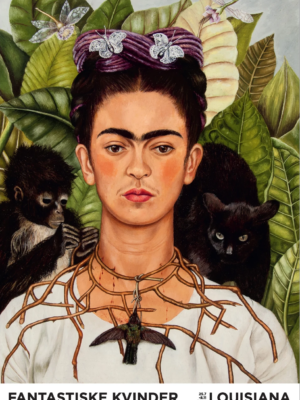 Frida Kahlo - Selvportræt med torne halskæde og kolibri