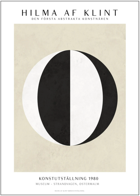 Hilma af Klint - Black White - Abstract Circles