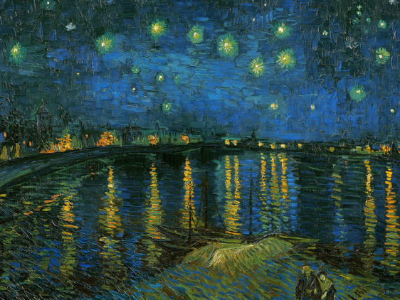 Vincent van Gogh - Stjernenat over Rhone floden